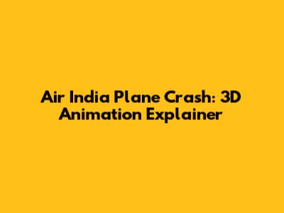 Air India Plane Crash: 3D Animation Explainer