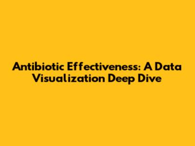 Antibiotic Effectiveness: A Data Visualization Deep Dive