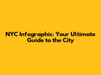 NYC Infographic: Your Ultimate Guide to the City