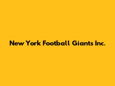 New York Football Giants Inc.