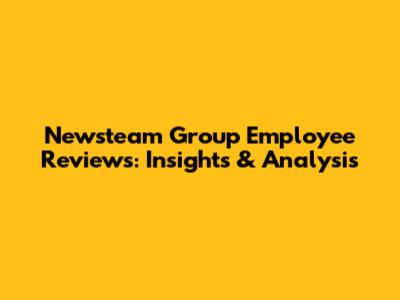 Newsteam Group Employee Reviews: Insights & Analysis