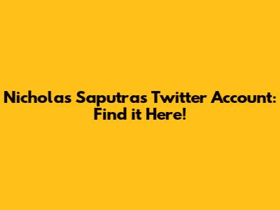 Nicholas Saputra's Twitter Account: Find it Here!