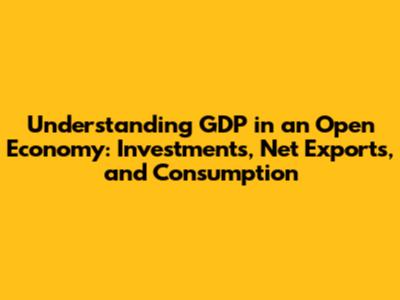 Understanding GDP in an Open Economy: Investments, Net Exports, and Consumption