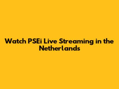 Watch PSEi Live Streaming in the Netherlands