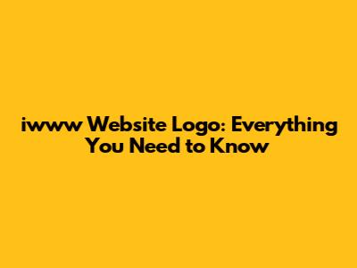 iwww Website Logo: Everything You Need to Know